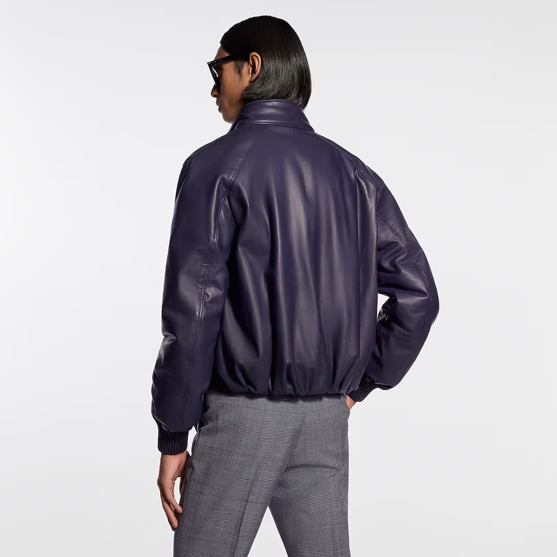 Padded Leather Blouson — view 4