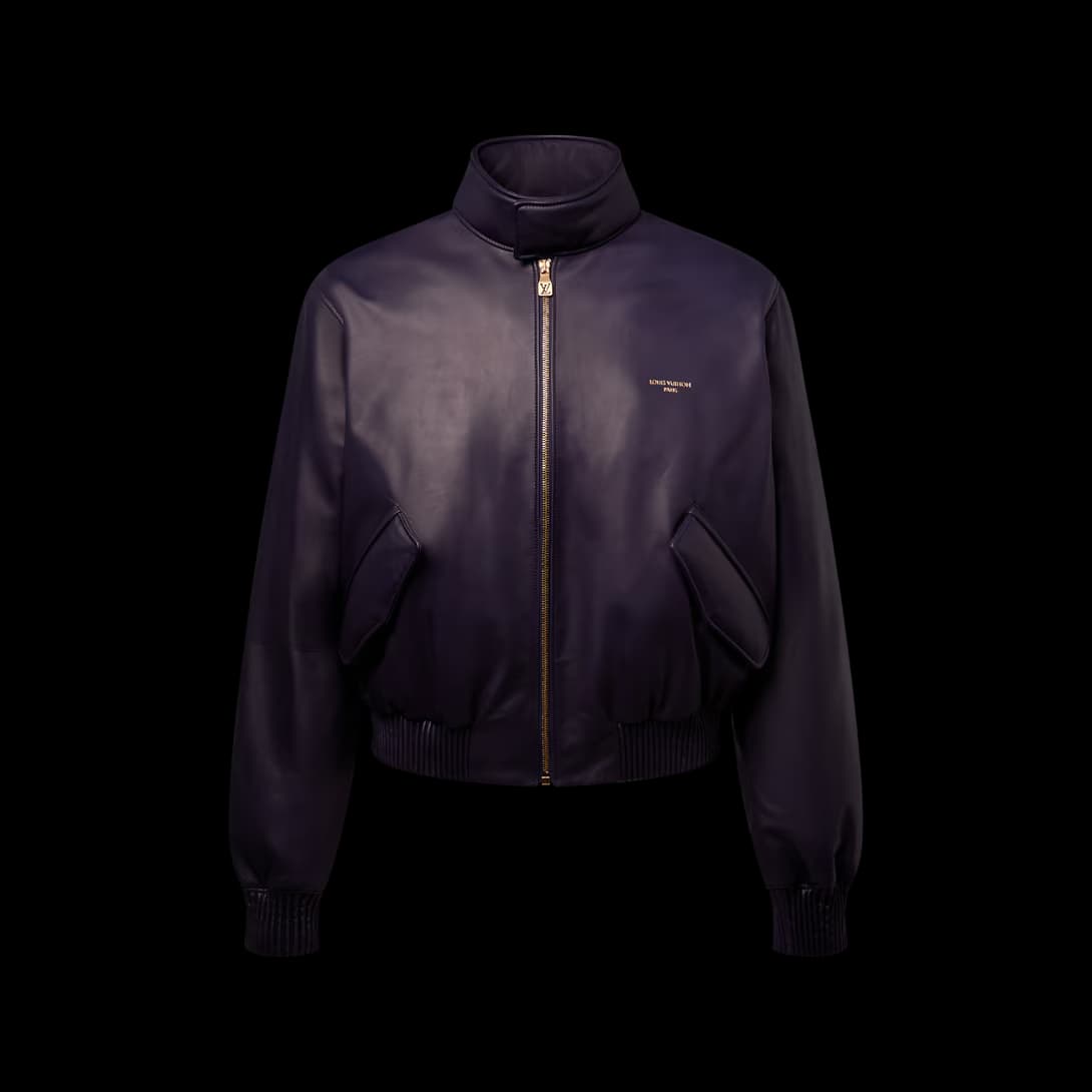 Padded Leather Blouson — view 2