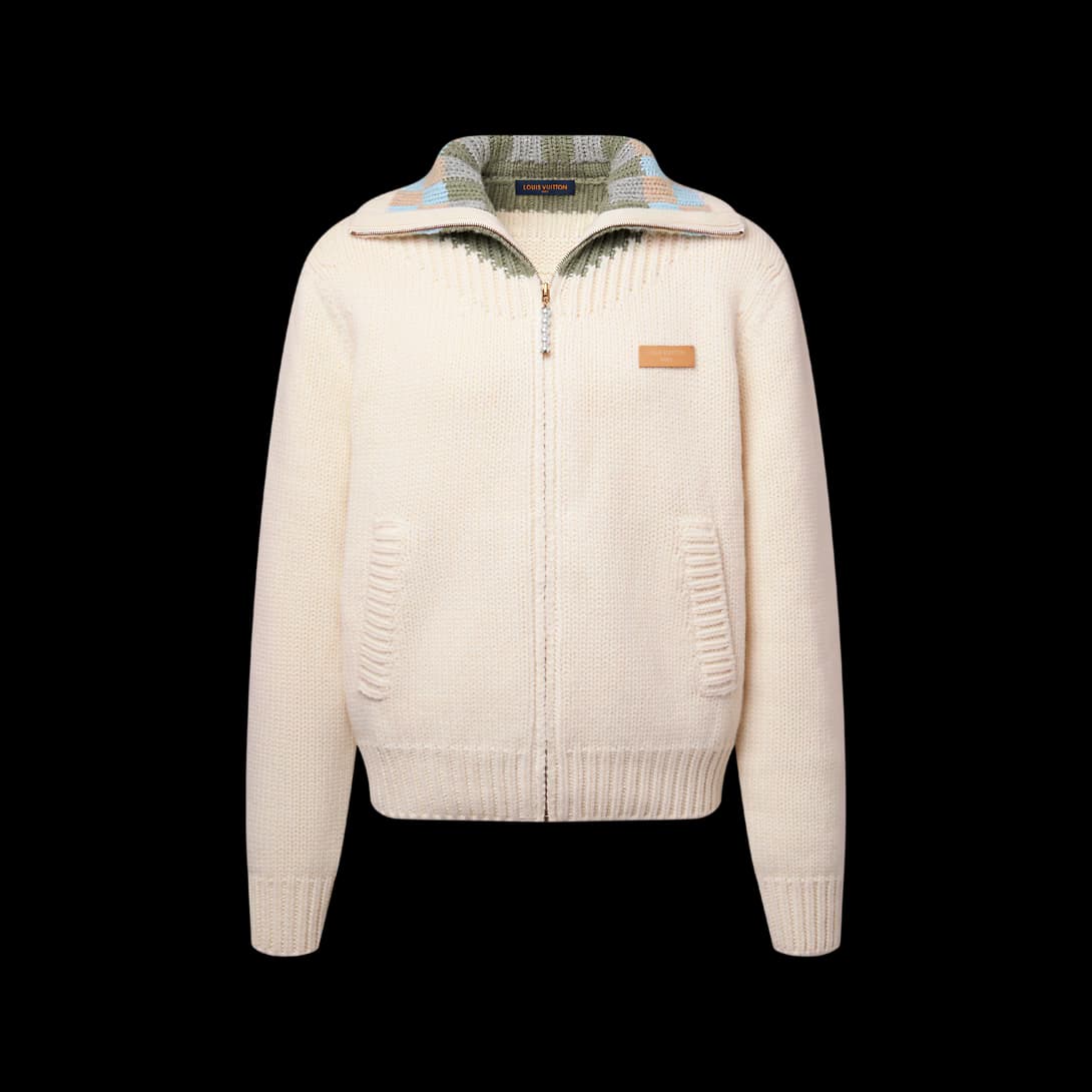 Zipped Intarsia Track Top — view 2