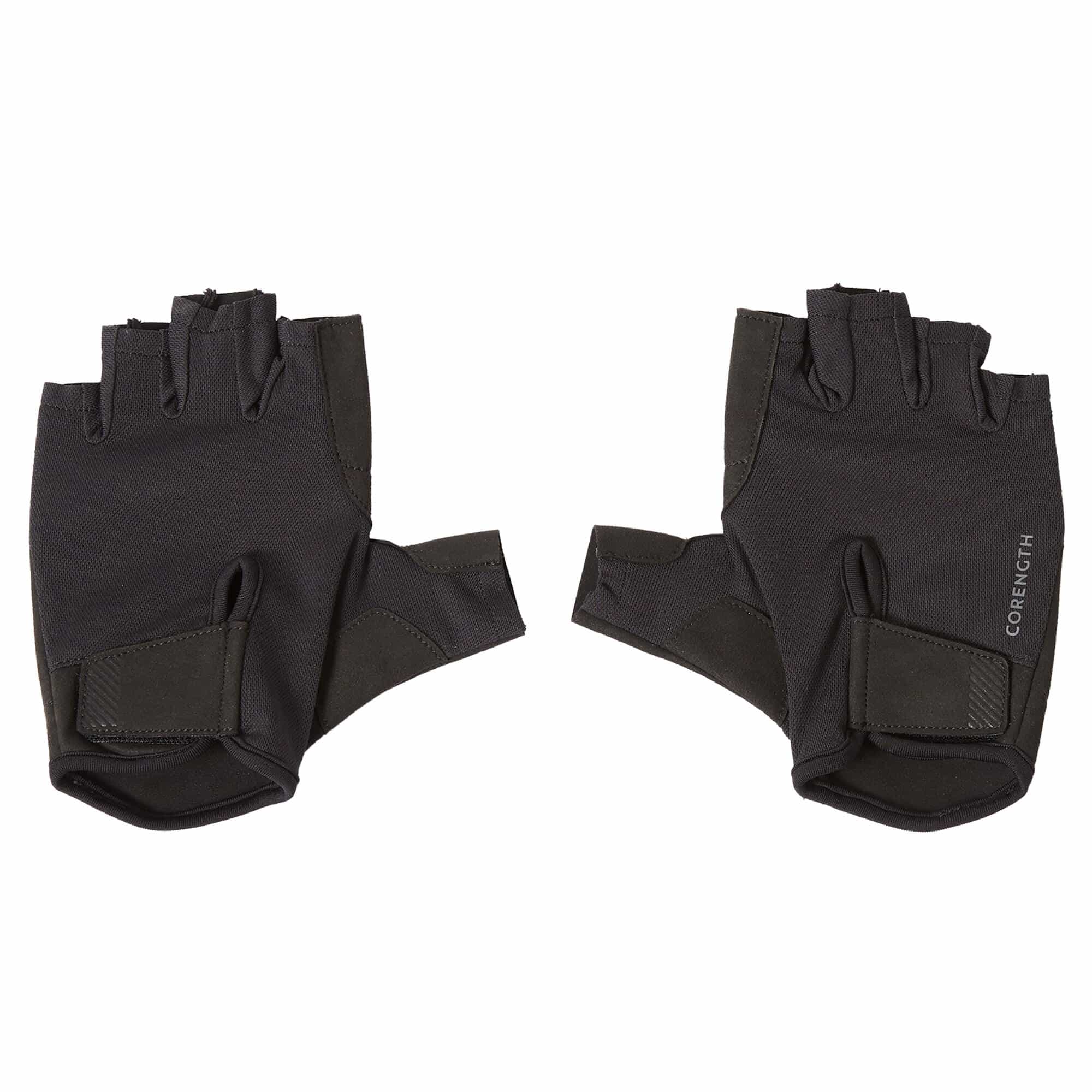 Weight Training Gloves 100, Lightweight, Breathable & Durable - Black — alternate view