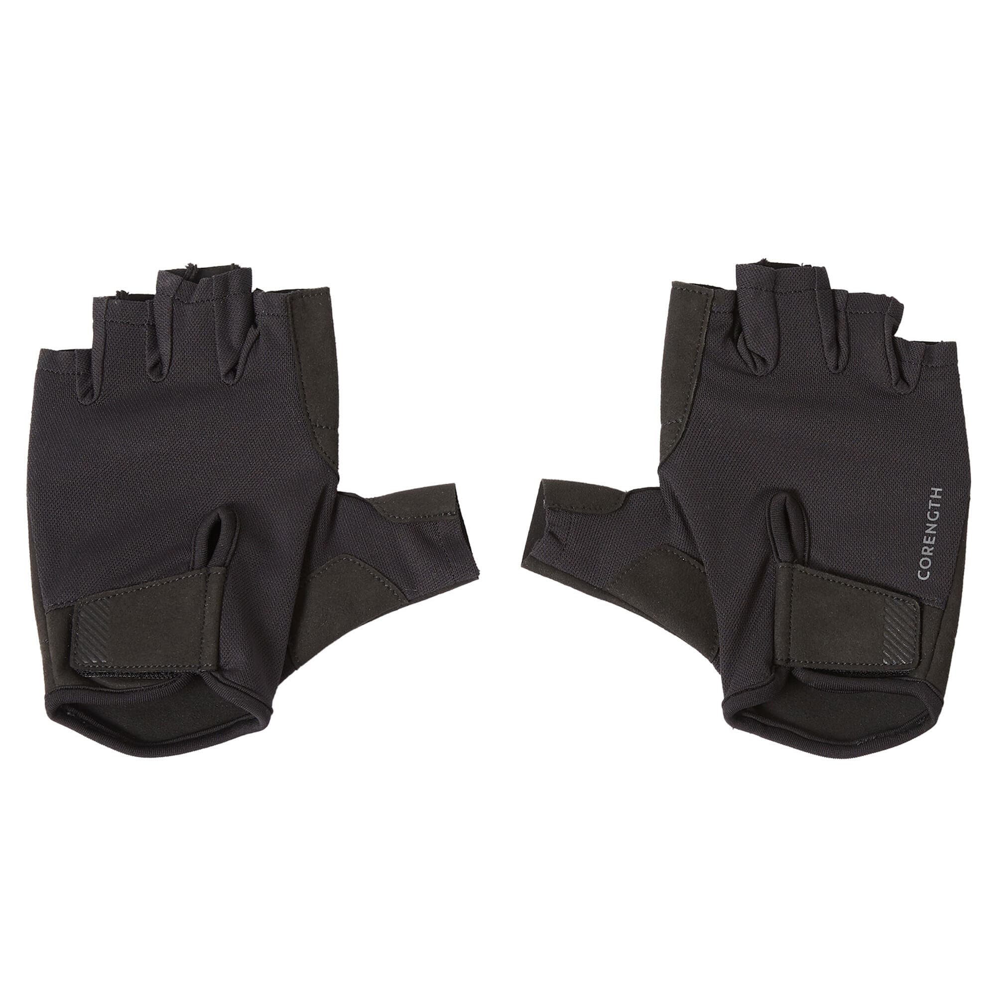 Weight Training Gloves 100, Lightweight, Breathable & Durable - Black — view 2