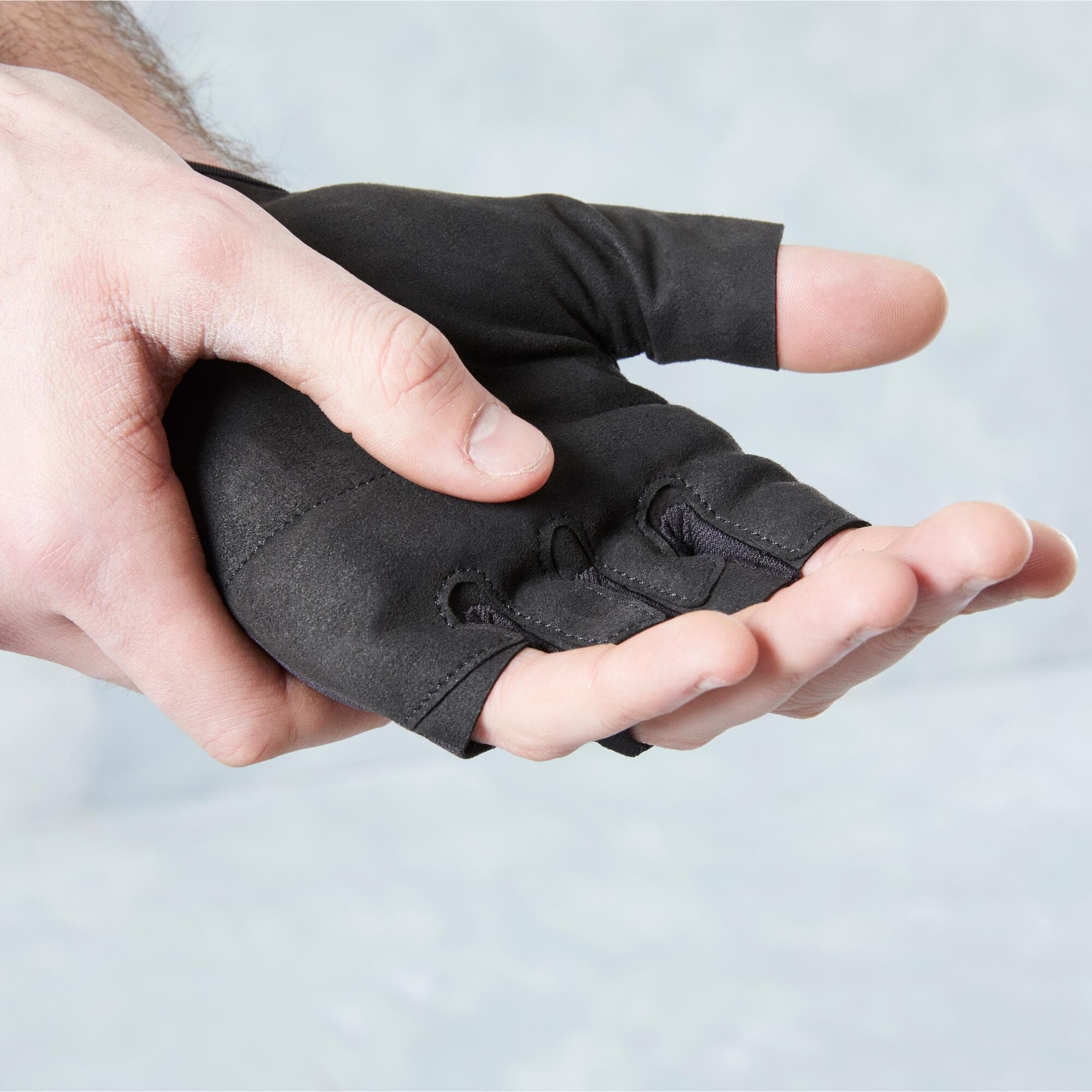 Weight Training Gloves 100, Lightweight, Breathable & Durable - Black — view 4